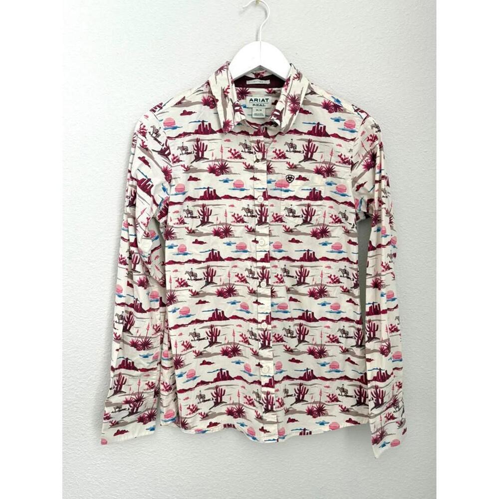 Ariat Women’s Western Desert Rodeo Equestrian Button Up‎ Sz M